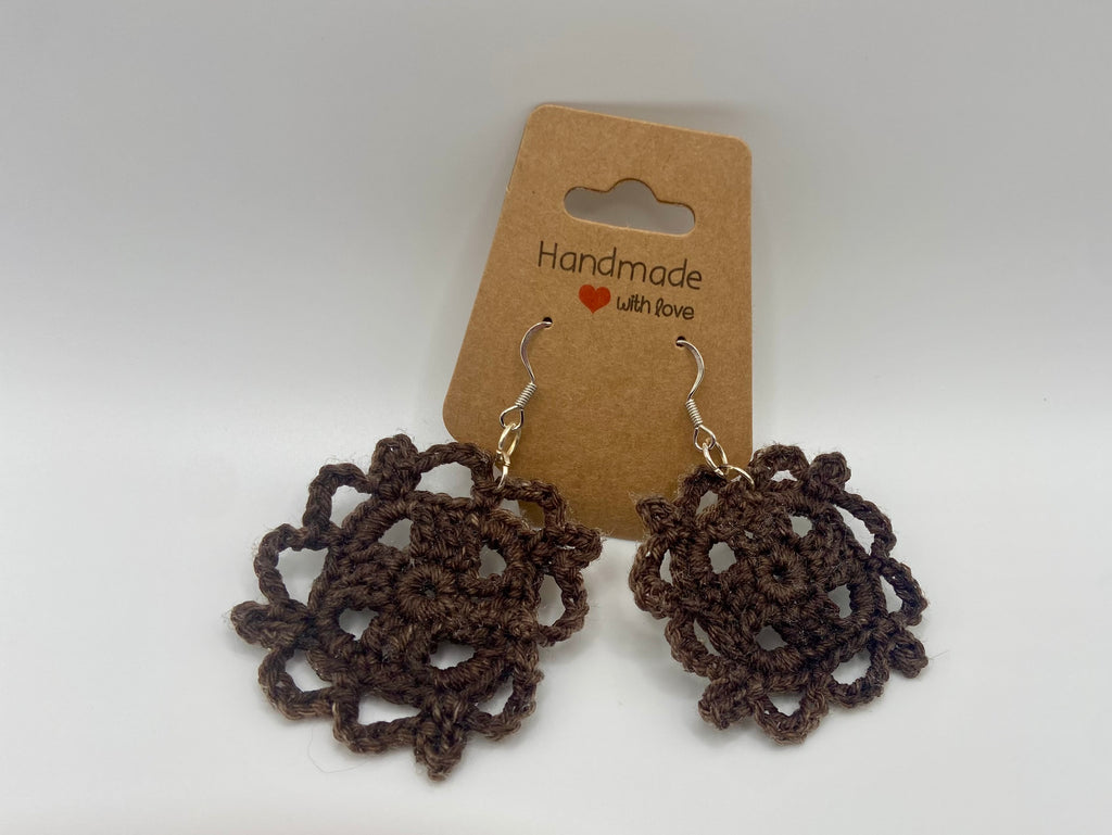 Lacy square earrings