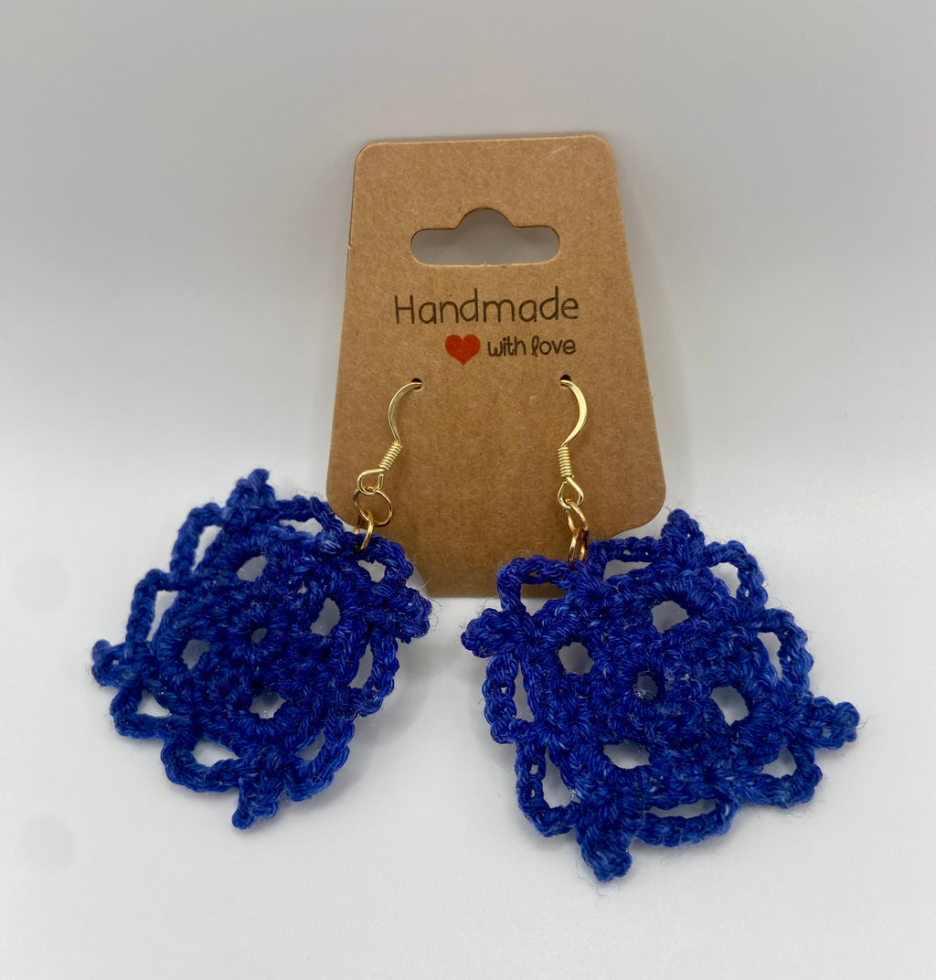 Lacy square earrings