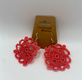 Lacy square earrings