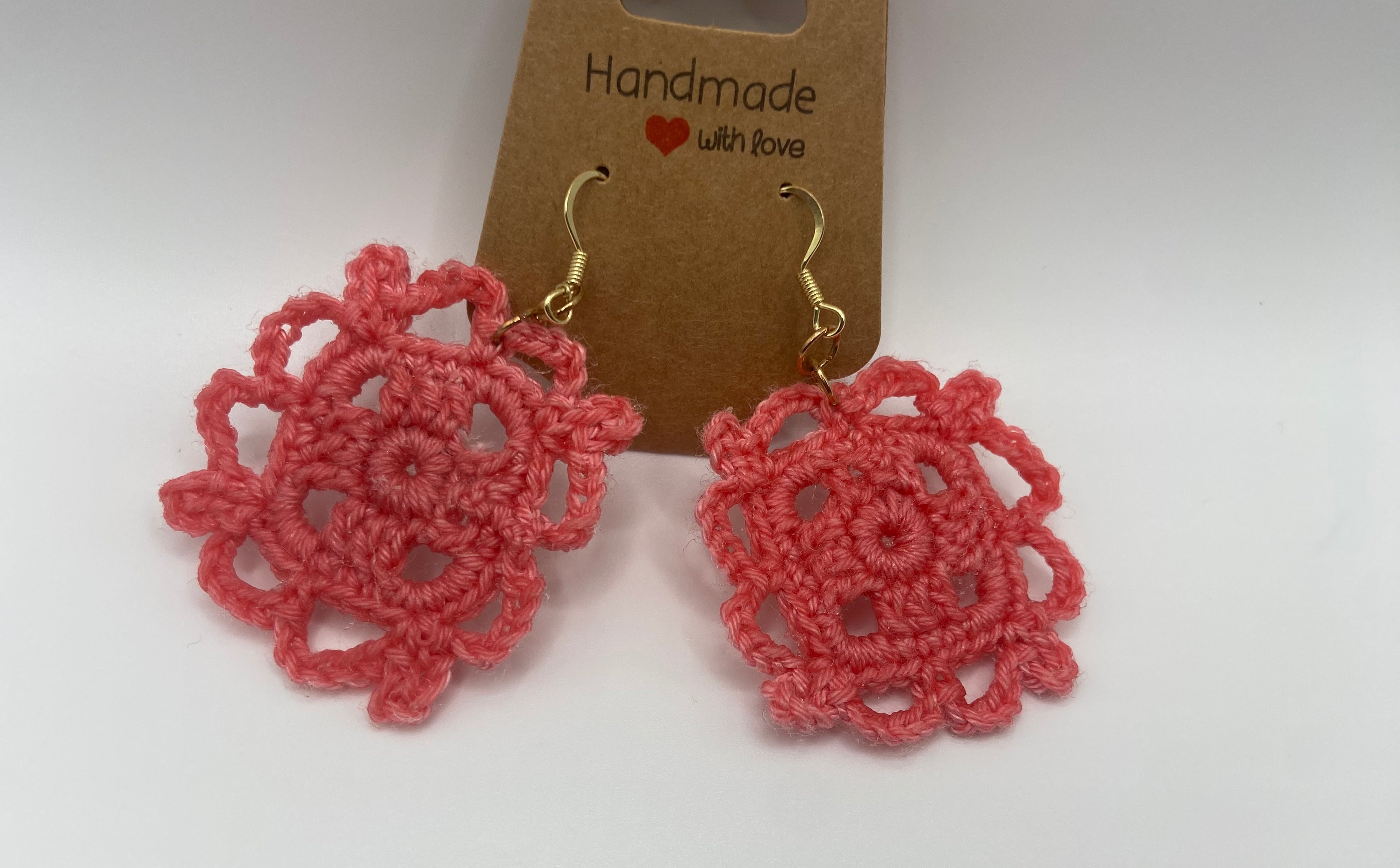 Lacy square earrings
