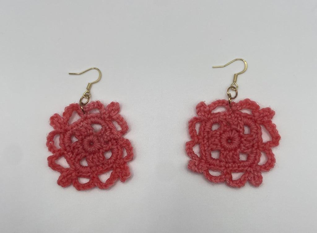 Lacy square earrings